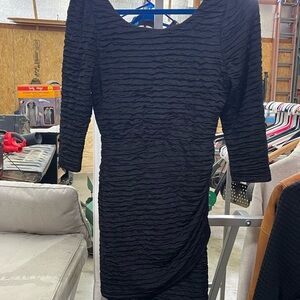 Elegant Black Textured Dress